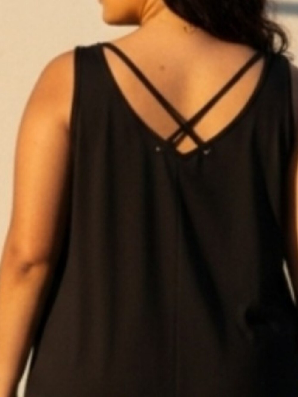 Plus Size Curvy Black oversized Whimigoth Grunge tank 3X